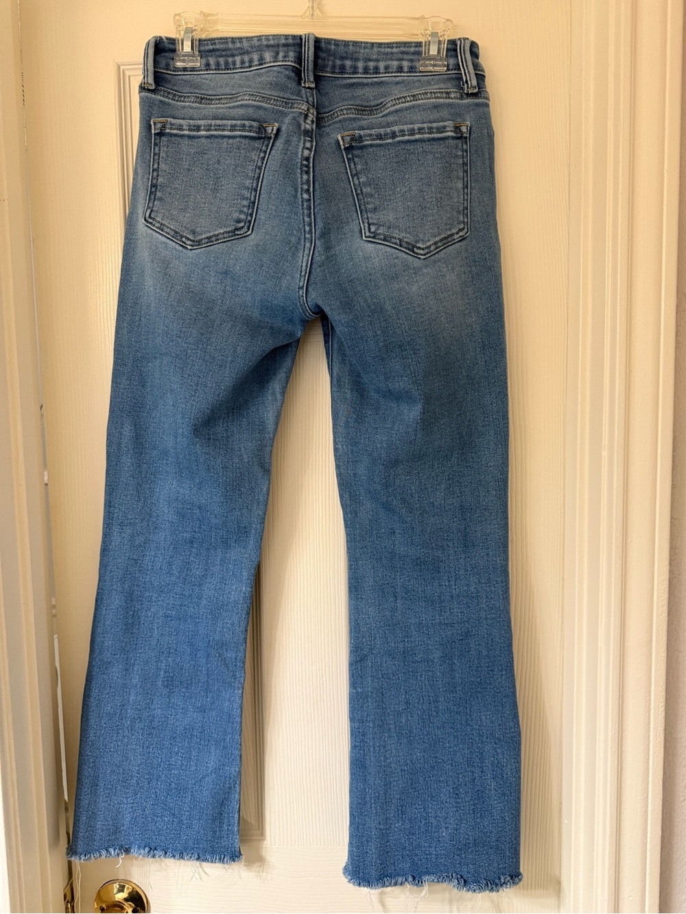 Just USA Medium Blue High-Rise Flare Crop Jeans - Picture 2 of 2